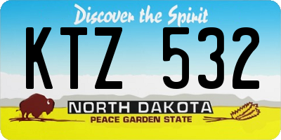 ND license plate KTZ532