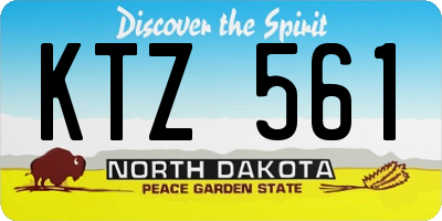 ND license plate KTZ561