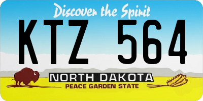 ND license plate KTZ564