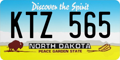 ND license plate KTZ565