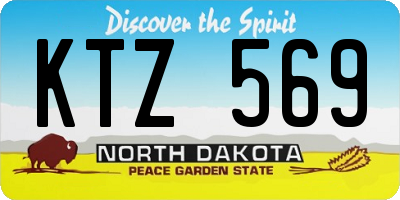 ND license plate KTZ569