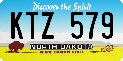 ND license plate KTZ579