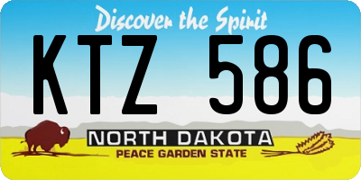 ND license plate KTZ586