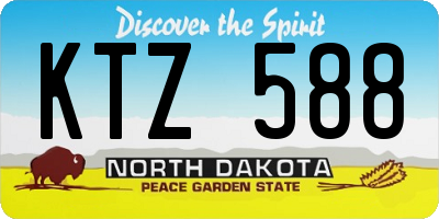 ND license plate KTZ588