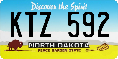 ND license plate KTZ592