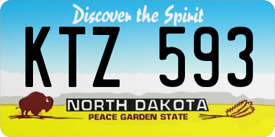 ND license plate KTZ593