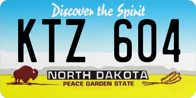 ND license plate KTZ604