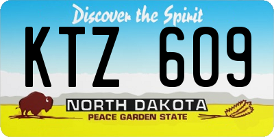 ND license plate KTZ609