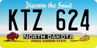 ND license plate KTZ624