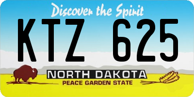 ND license plate KTZ625