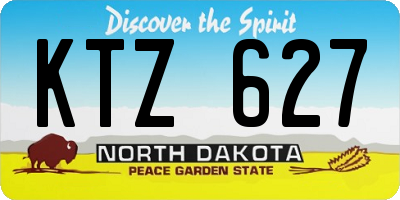 ND license plate KTZ627