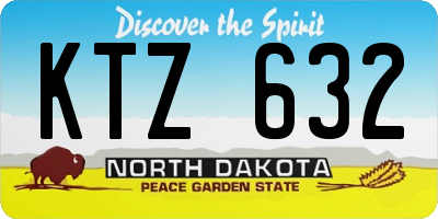 ND license plate KTZ632