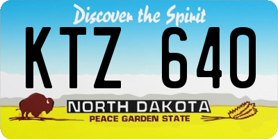 ND license plate KTZ640