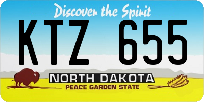 ND license plate KTZ655
