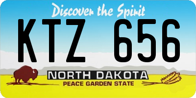 ND license plate KTZ656
