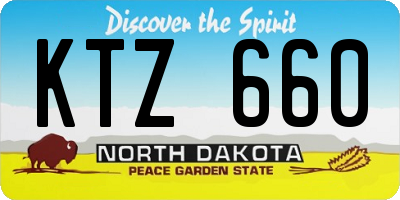 ND license plate KTZ660
