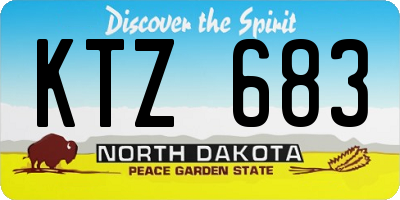 ND license plate KTZ683
