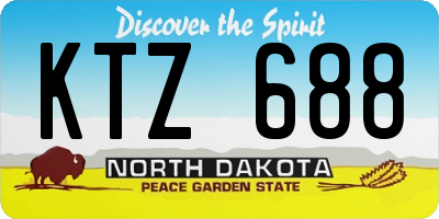 ND license plate KTZ688