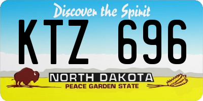 ND license plate KTZ696