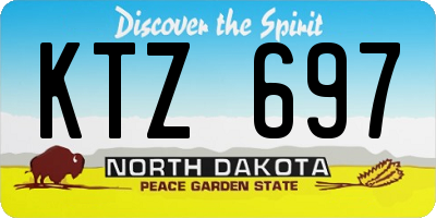 ND license plate KTZ697