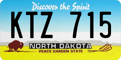 ND license plate KTZ715