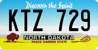 ND license plate KTZ729