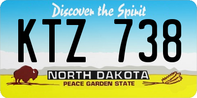 ND license plate KTZ738