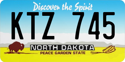 ND license plate KTZ745