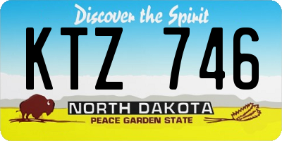 ND license plate KTZ746