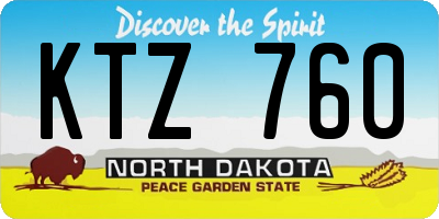 ND license plate KTZ760