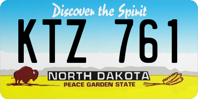 ND license plate KTZ761