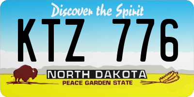 ND license plate KTZ776