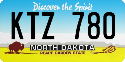 ND license plate KTZ780