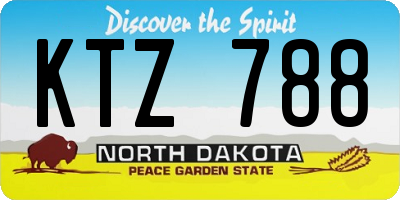 ND license plate KTZ788