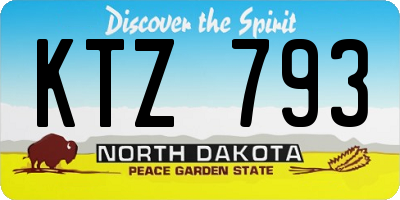 ND license plate KTZ793