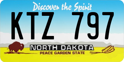 ND license plate KTZ797