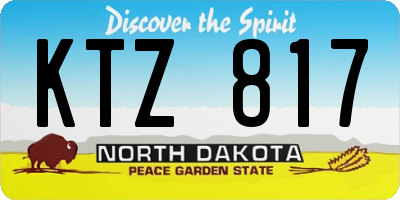 ND license plate KTZ817