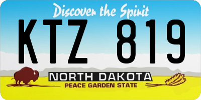ND license plate KTZ819