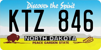 ND license plate KTZ846