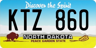 ND license plate KTZ860