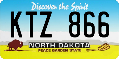 ND license plate KTZ866