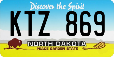 ND license plate KTZ869