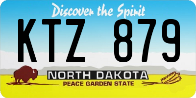 ND license plate KTZ879