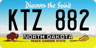 ND license plate KTZ882