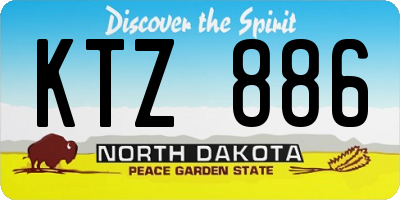 ND license plate KTZ886