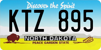 ND license plate KTZ895