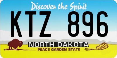 ND license plate KTZ896