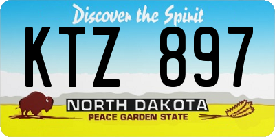 ND license plate KTZ897