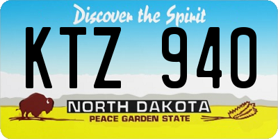 ND license plate KTZ940