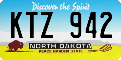 ND license plate KTZ942